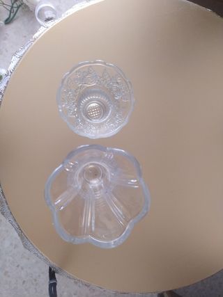 Lote jarrones/vaciabolsillos  vidrio transparente