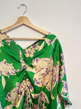 Vestido Zara estampado flores mujer