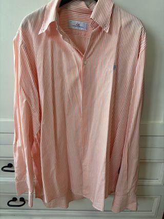 Camisa Carolina Herrera rayas naranja