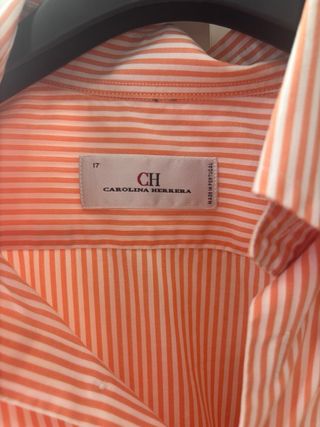 Camisa Carolina Herrera rayas naranja