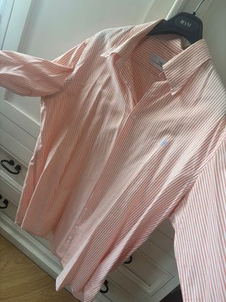 Camisa Carolina Herrera rayas naranja