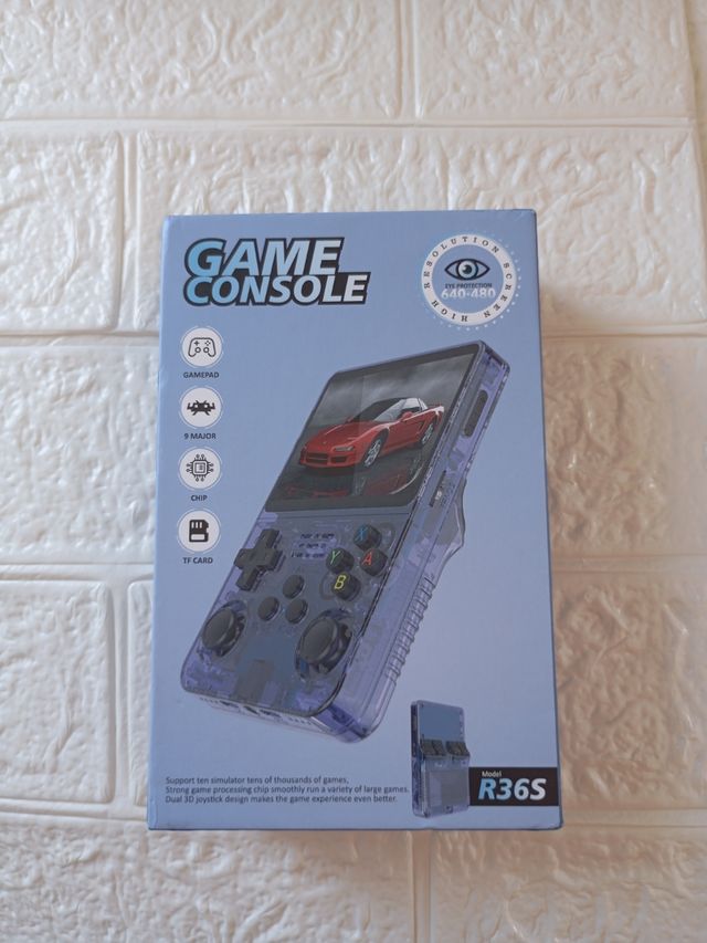 consola retro R36S azul