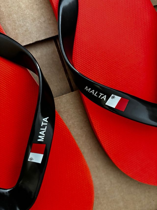 Infradito rosse souvenir viaggio a Malta 40 unisex