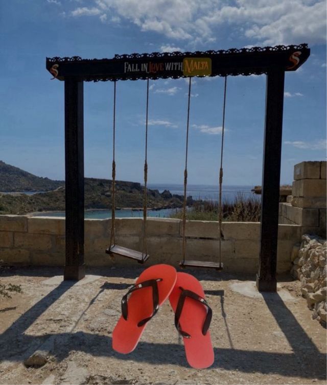 Infradito rosse souvenir viaggio a Malta 40 unisex