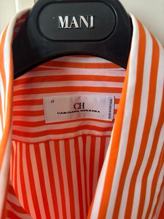 Camisa Carolina Herrera rayas naranja