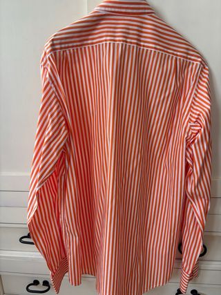 Camisa Carolina Herrera rayas naranja