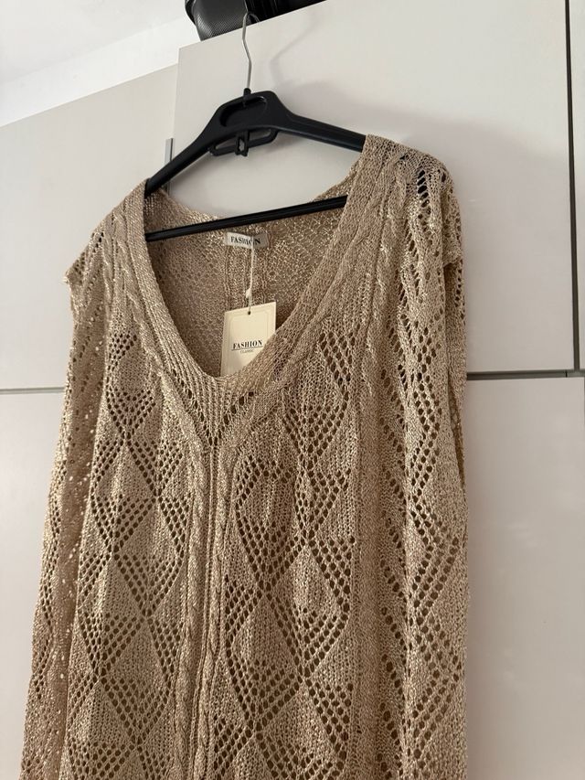 Vestido de punto beige