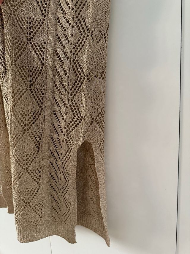 Vestido de punto beige