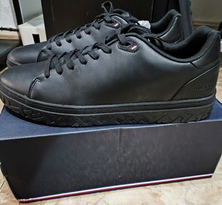 Zapatillas Tommy Hilfiger 46 Piel Negras