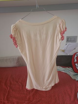 T-shirt Fornarina Jeans Tg S Beige Rosa
