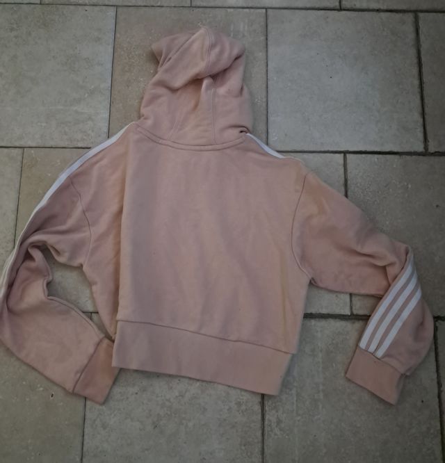 Felpa Adidas rosa a vita bassa