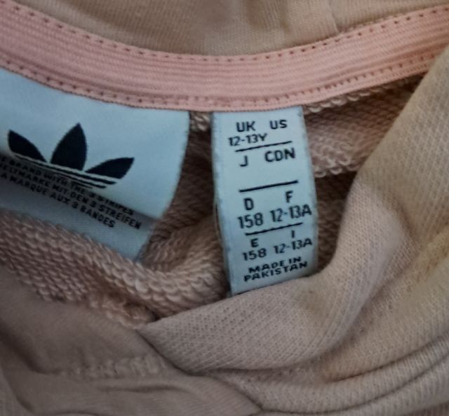 Felpa Adidas rosa a vita bassa