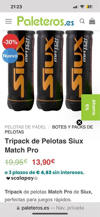 3 botes Siux Match Pro -30%