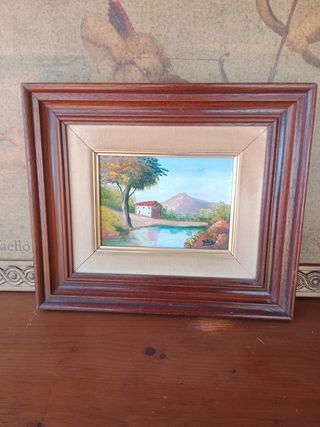 Par de cuadros  paisaje - Pintura al óleo,33x28