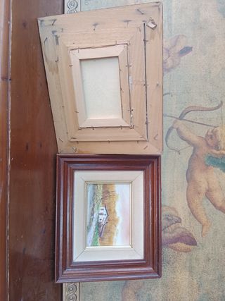 Par de cuadros  paisaje - Pintura al óleo,33x28