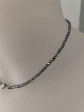 Collar de cristal con estrella y cierre en acero i