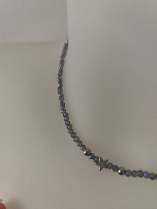 Collar de cristal con estrella y cierre en acero i