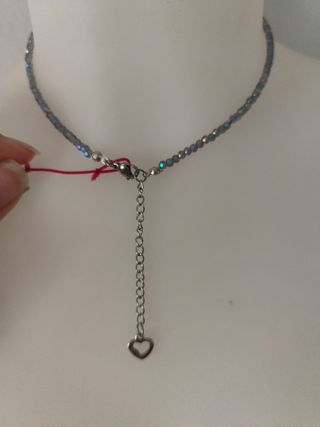 Collar de cristal con estrella y cierre en acero i