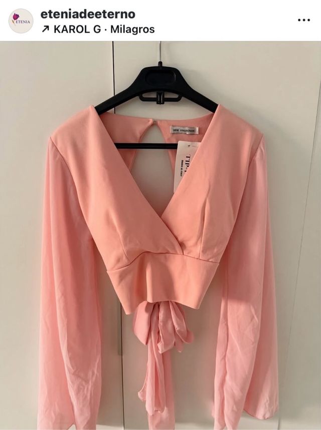 Blusa rosa - Top corto