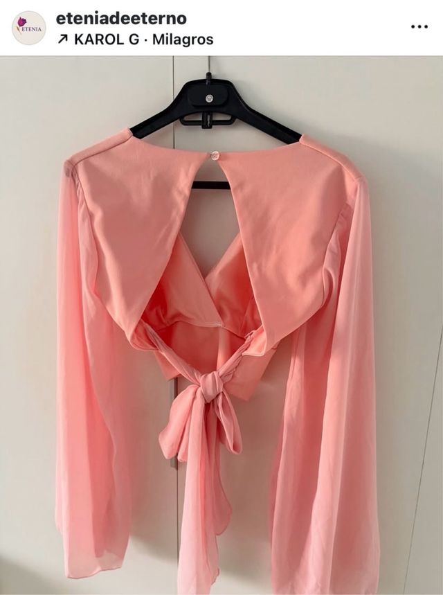 Blusa rosa - Top corto