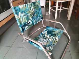 Silla Plegable Playa - Tela Metal