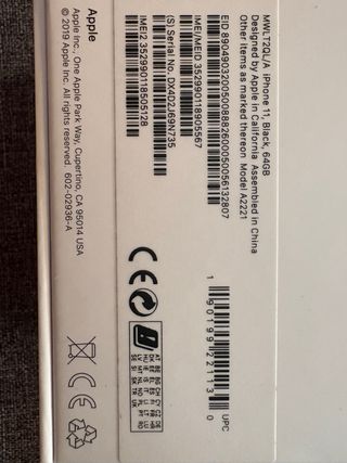 iPhone 11 64GB Gris Espacial Salud bateria 72%