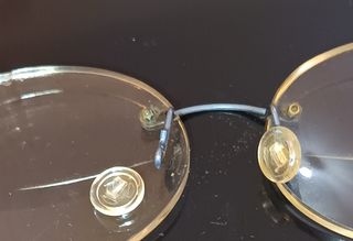 Gafas vintage plata y beige