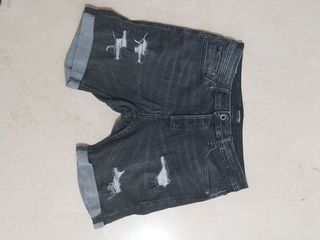 Shorts Vaqueros Jack & Jones - Negros (Roturas)
