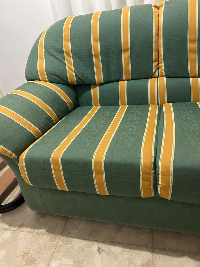 Sofá 2 plazas - Verde & Amarillo