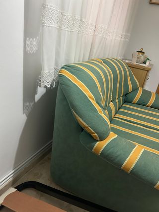 Sofá 2 plazas - Verde & Amarillo