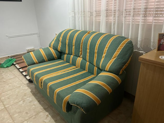 Sofá 2 plazas - Verde & Amarillo