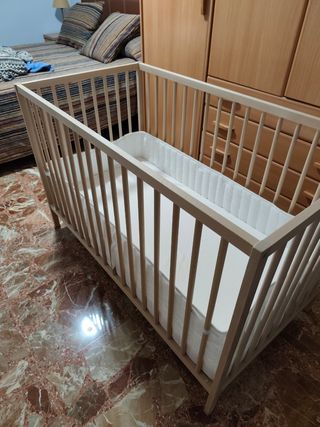 Cuna bebé Ikea 60x120 + colchón