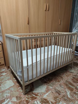 Cuna bebé Ikea 60x120 + colchón
