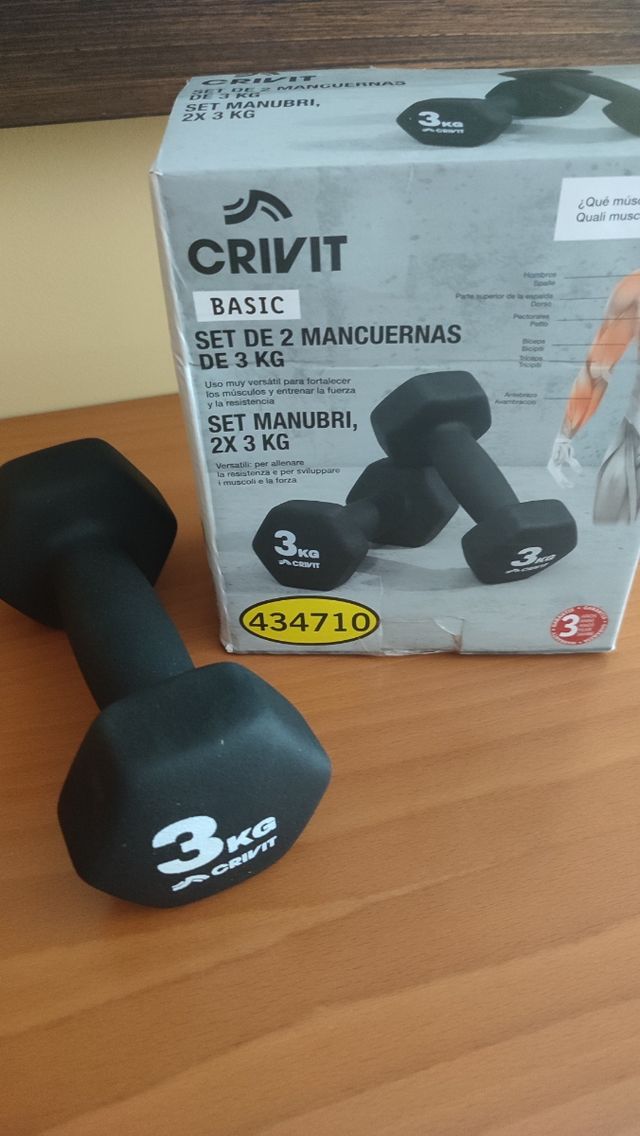 Mancuernas Crivit 3kg - 2 unidades