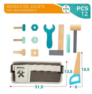 Cinturon herramientas madera niños WooMax