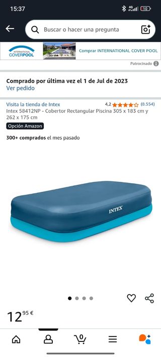 Cubierta Piscina inflable INTEX azul