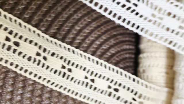 Lote Cinta de encaje algodon. Dos tonos