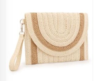 Bolso de mano rafia beige