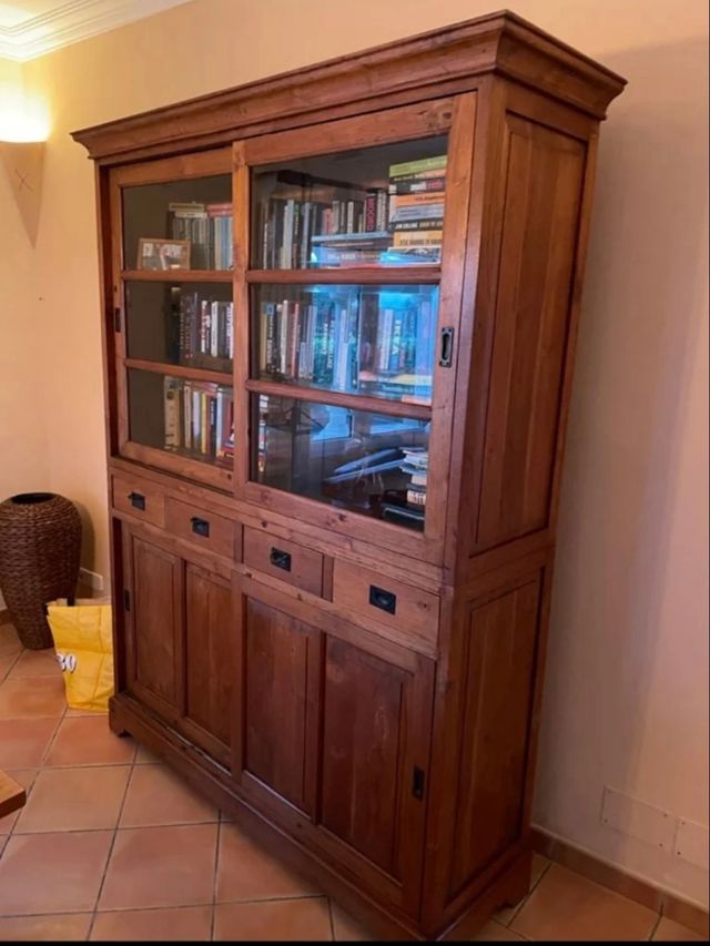 Vitrina Librero Madera - Mueble Estilo Vintage