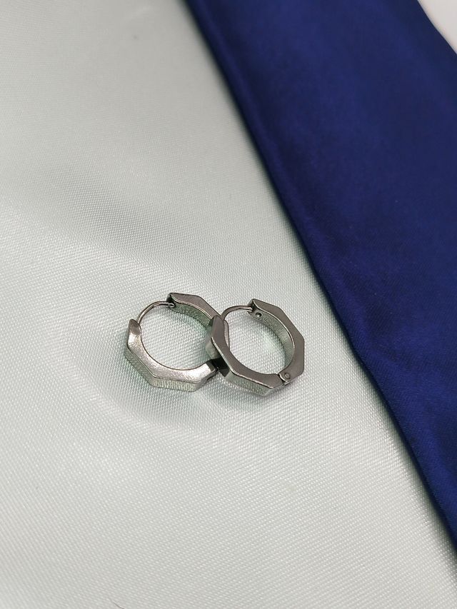 Pendientes hexagonales Acero inoxidable