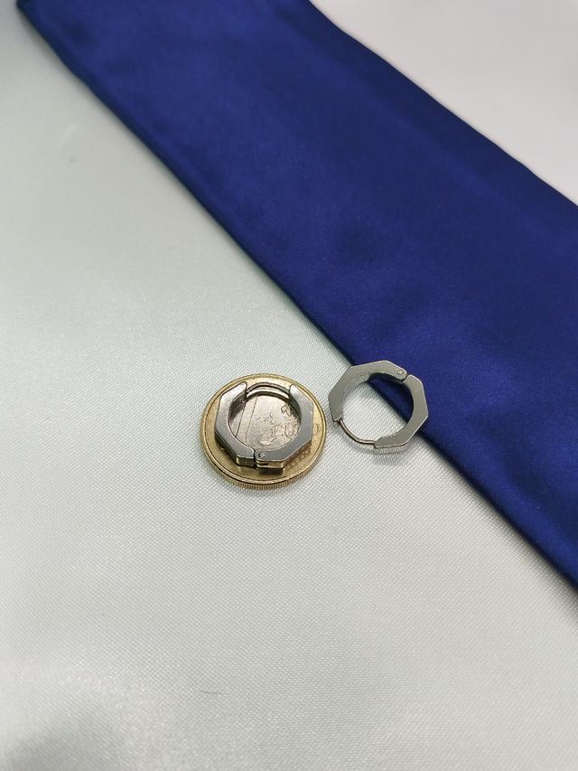 Pendientes hexagonales Acero inoxidable