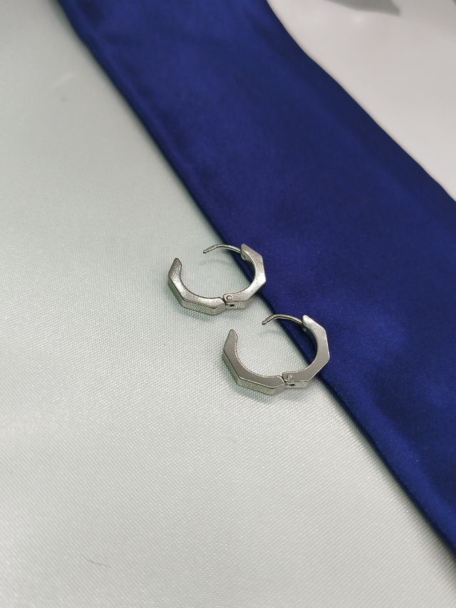 Pendientes hexagonales Acero inoxidable