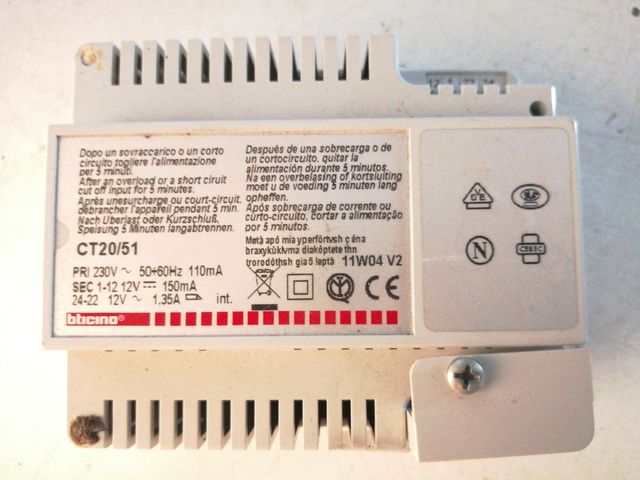 Alimentatore Bticino CT20/51 citofono