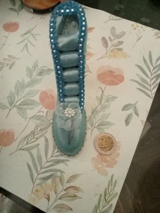 Expositor anillos azul - Zapato