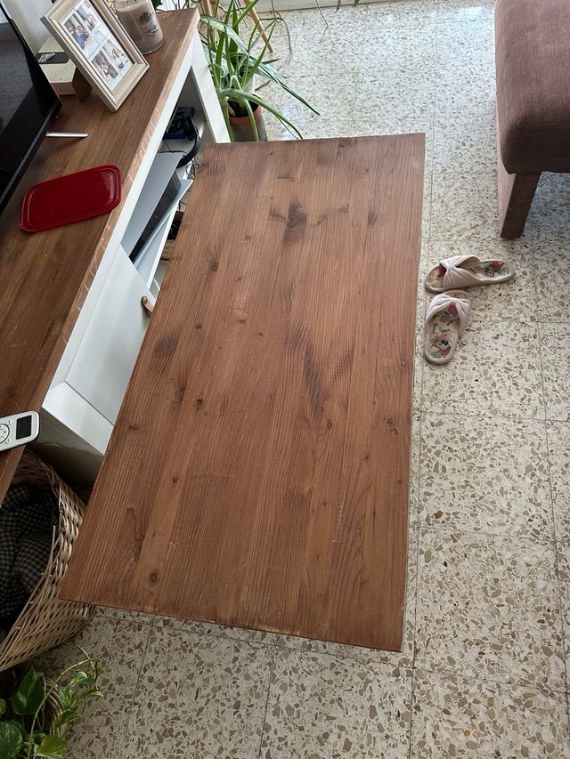 Mesa centro madera-vidrio