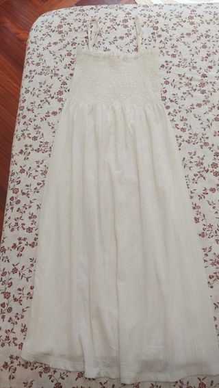 Vestido largo blanco H&M