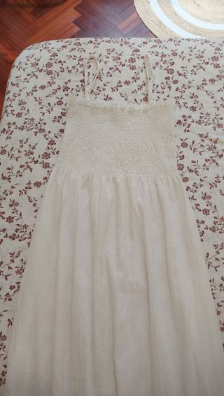 Vestido largo blanco H&M