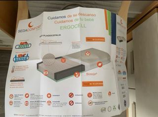 Cuna y colchón bebé blanca 120x60