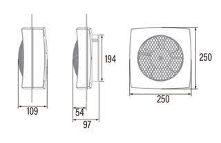 Extractor CATA LHV 190 - Pared/Cristal