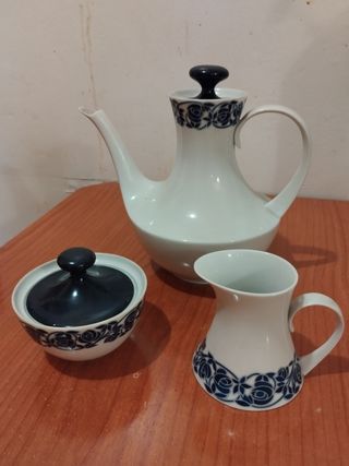 Juego café porcelana Bidasoa azul